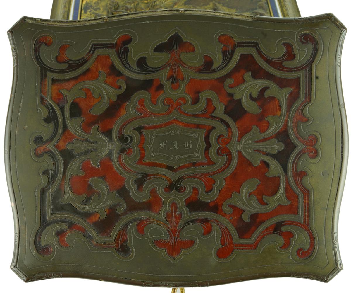 18th Century French Boulle Vanity Box with Four Perfume Bottles For Sale 2