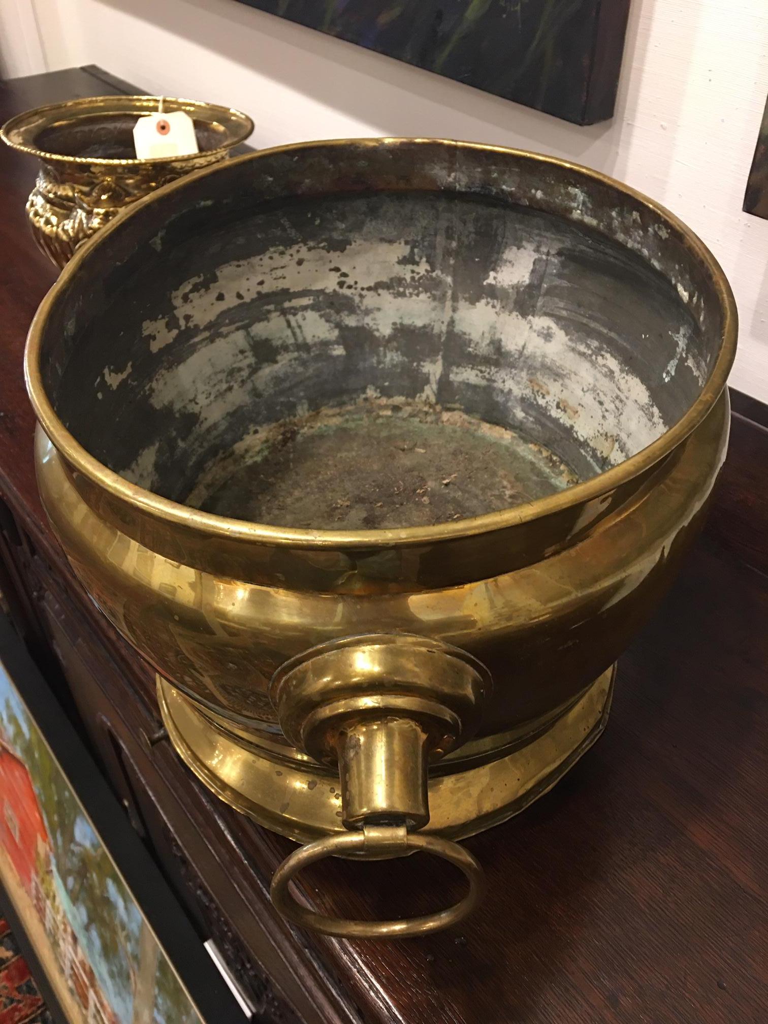 18th Century French Brass Jardiniere with Handles 6