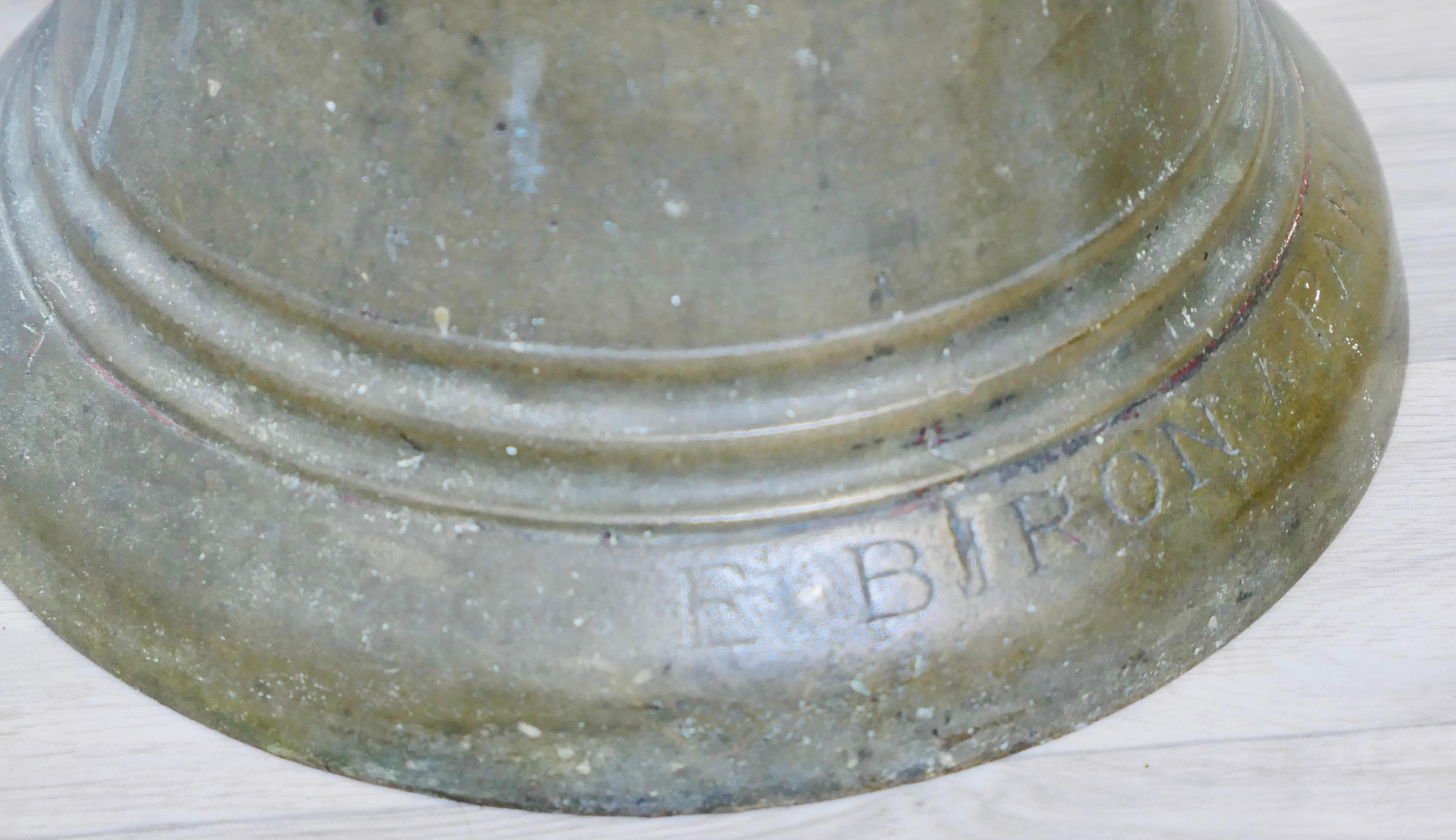 Campana francesa de bronce del siglo XVIII de Biron PARIS Bronce en venta