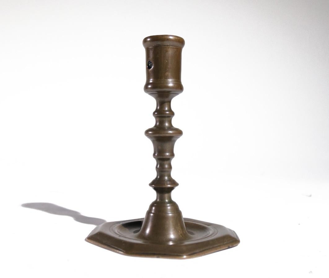 18th Century French Bronze Candlestick For Sale 3
