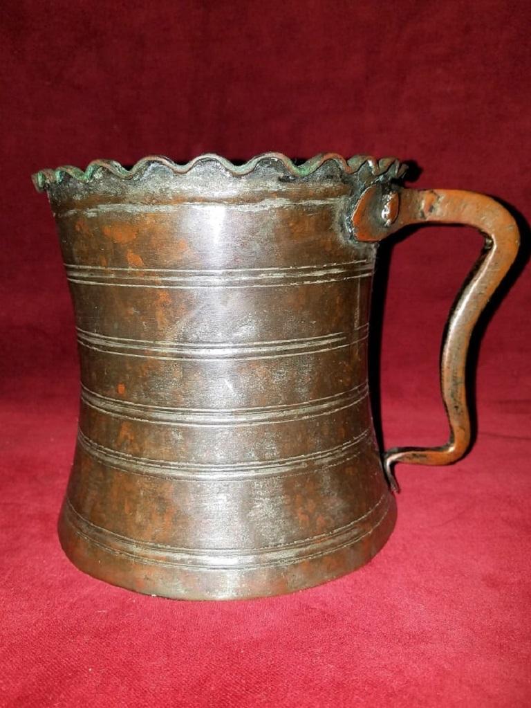 18th Century French Bronze Tankard For Sale 2