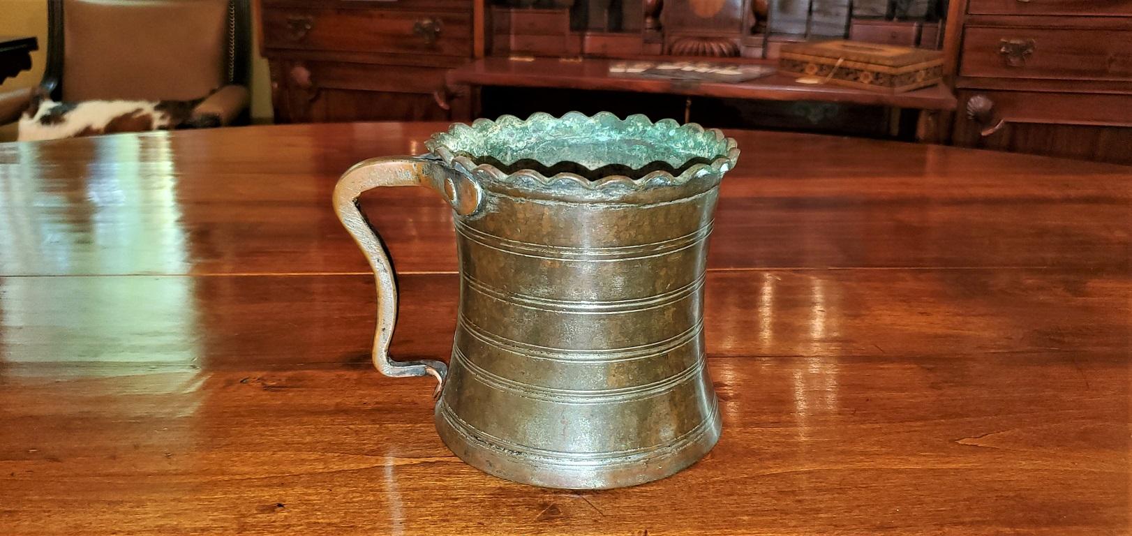 18th Century French Bronze Tankard For Sale 5