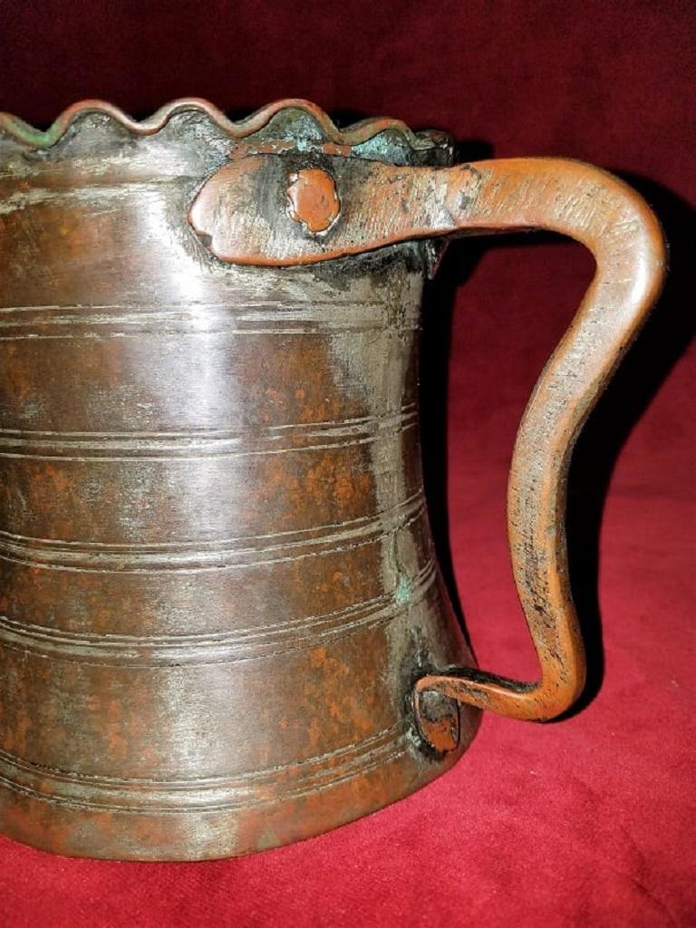 Copper 18th Century French Bronze Tankard For Sale