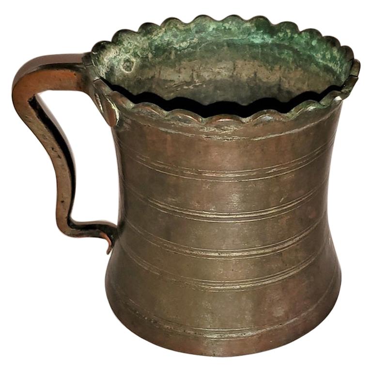18th Century French Bronze Tankard For Sale