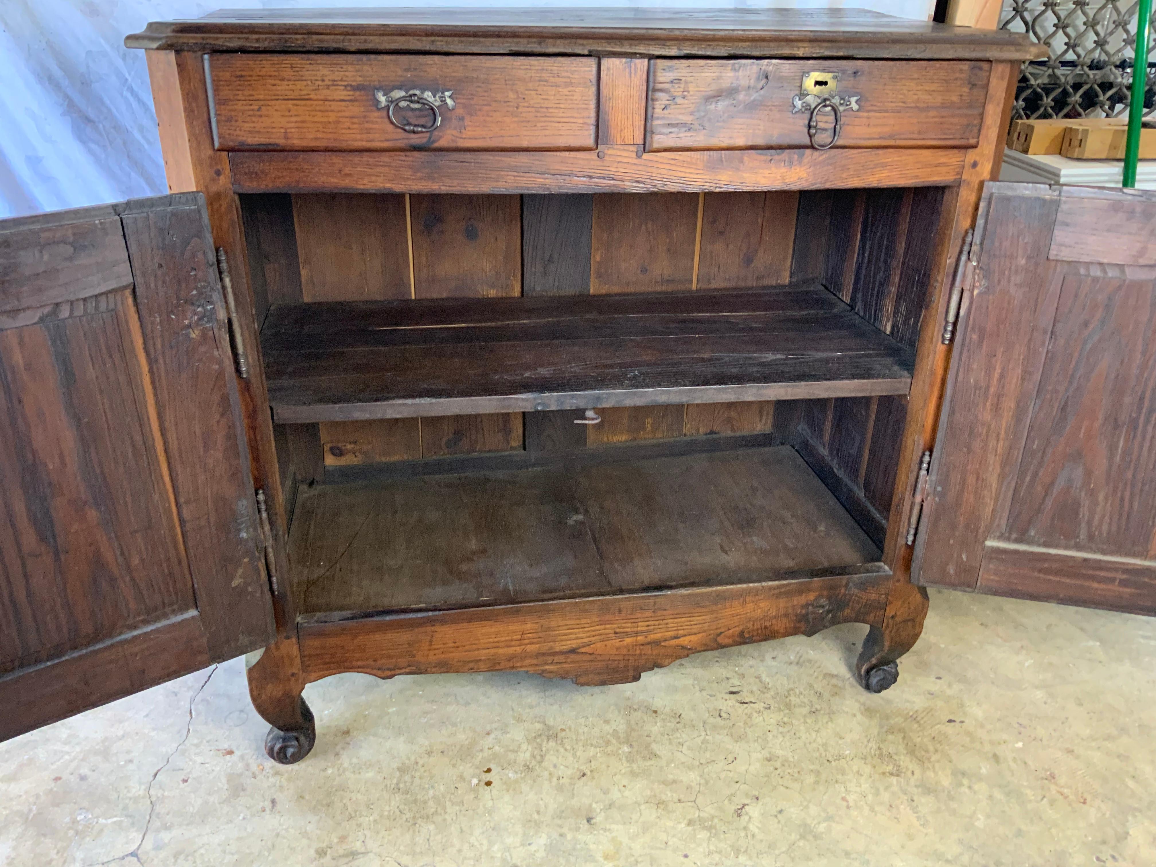 Oak 18th Century French Buffet  For Sale