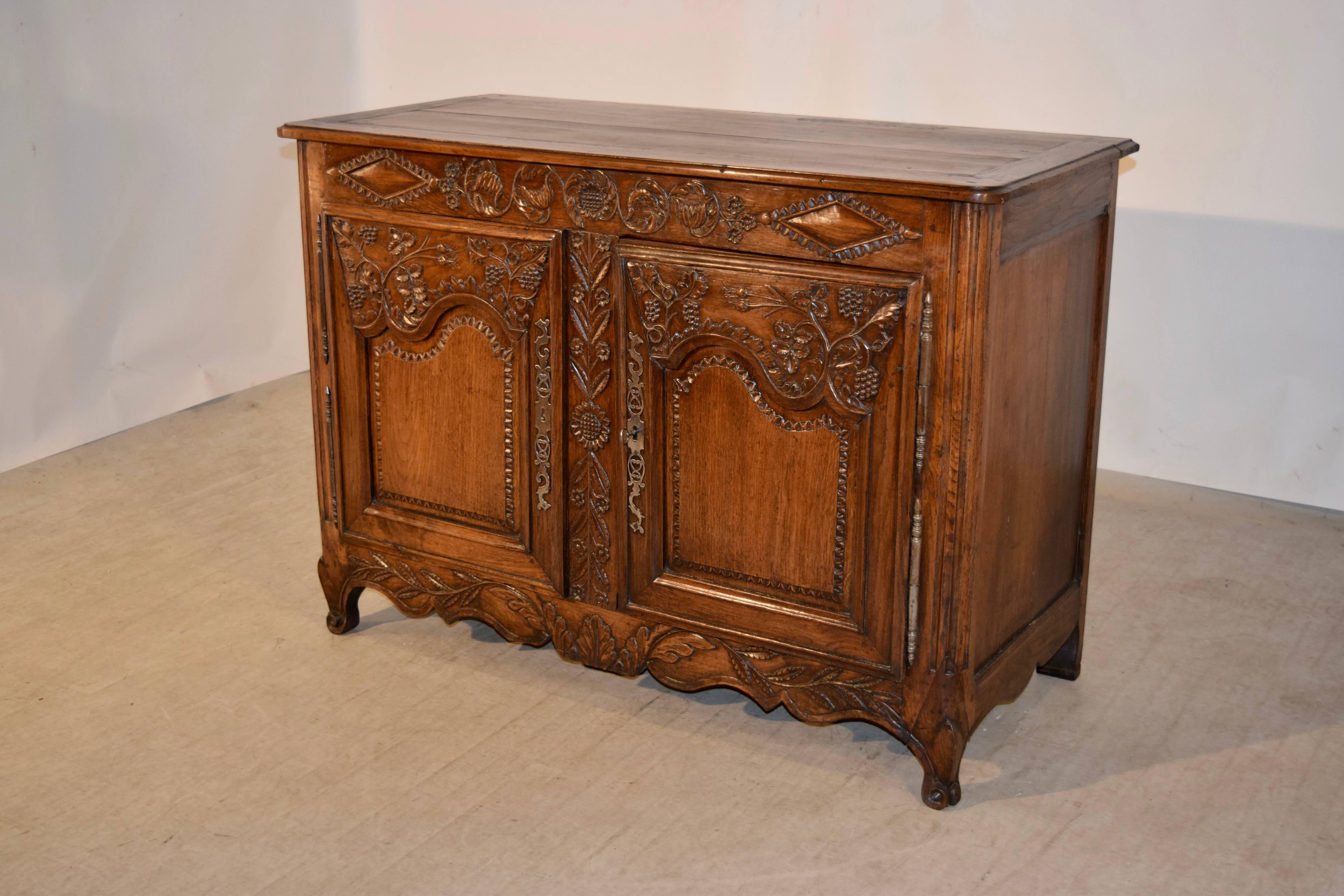 Hand-Carved 18th Century French Buffet