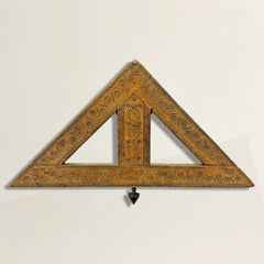 18th Century French Builder's Square on Custom Wall Mount