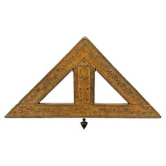 18th Century French Builder's Square on Custom Wall Mount