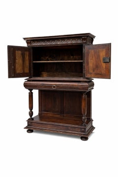 18th Century French Cabinet in the Louis XIII Style — Oak & Walnut