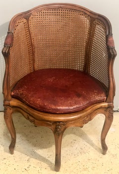 18th Century French Caned Bergère de Bureau