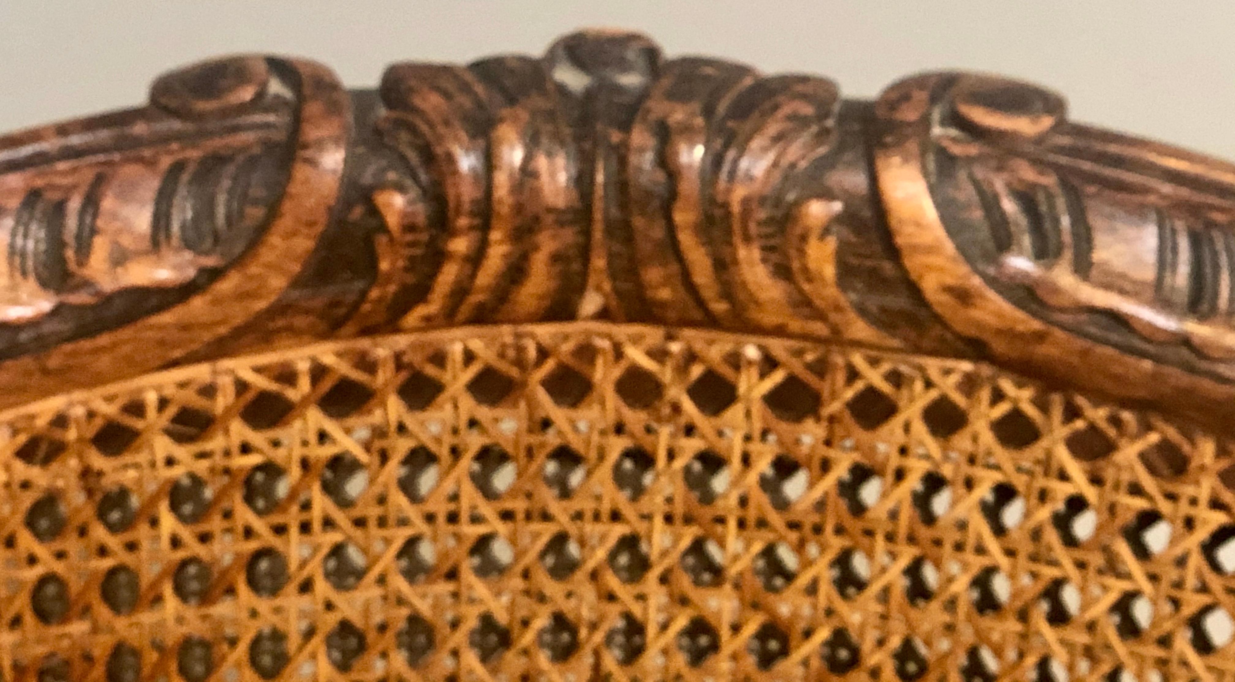 18th Century French Caned Bergère de Bureau 2