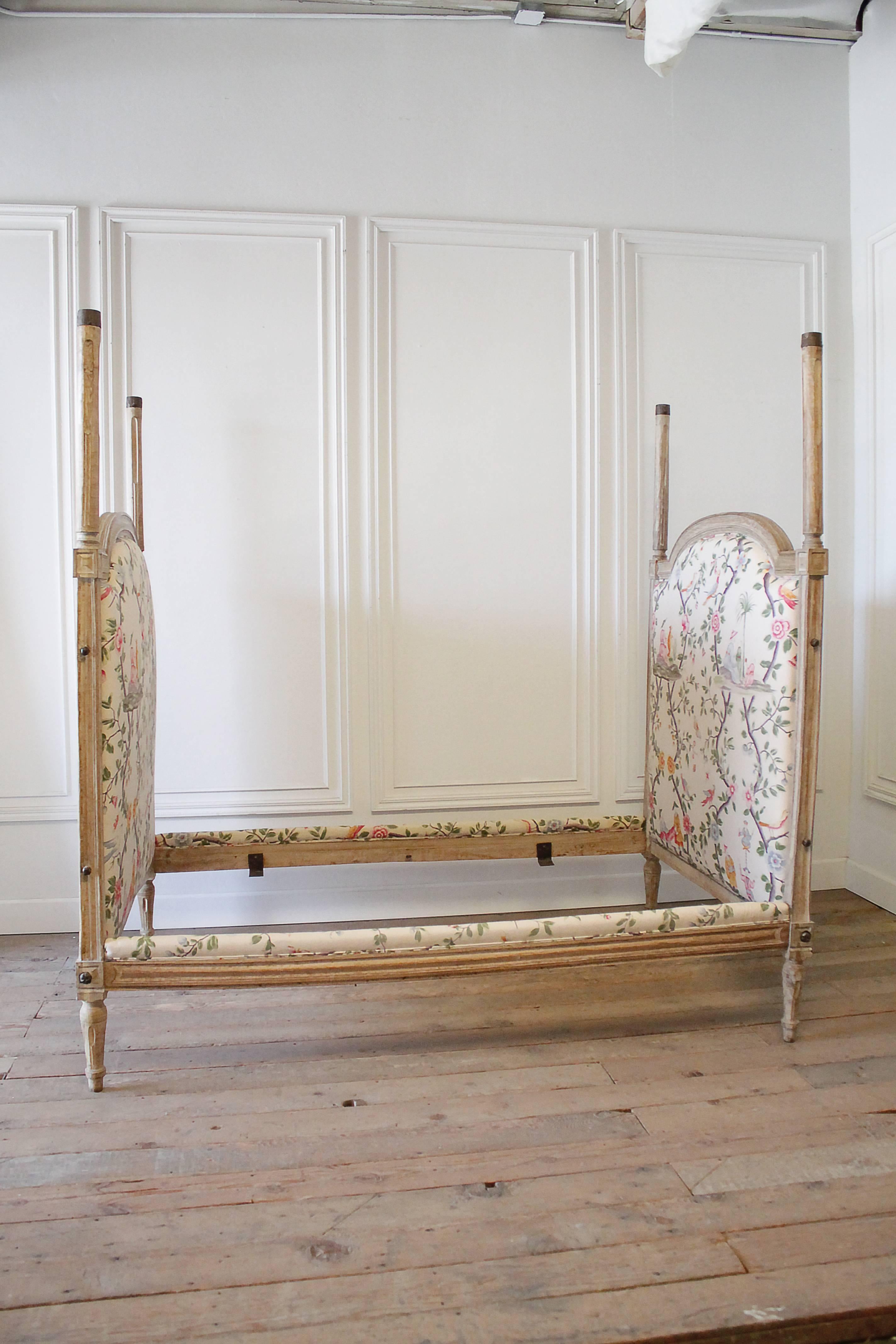 18th Century French Canopy Daybed with Toile Upholstery 3