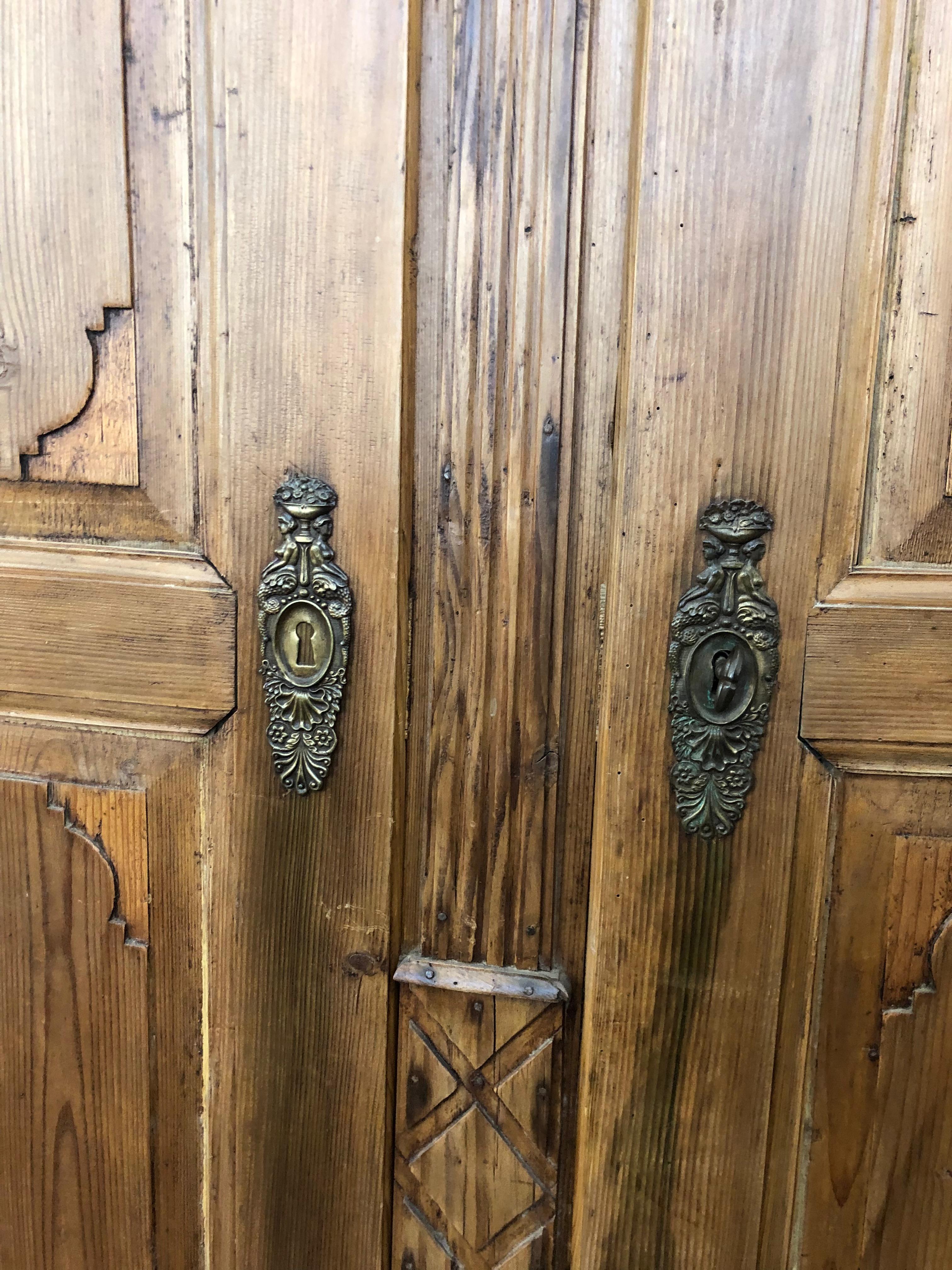 18th Century French Carved 2-Door Armoire For Sale 2
