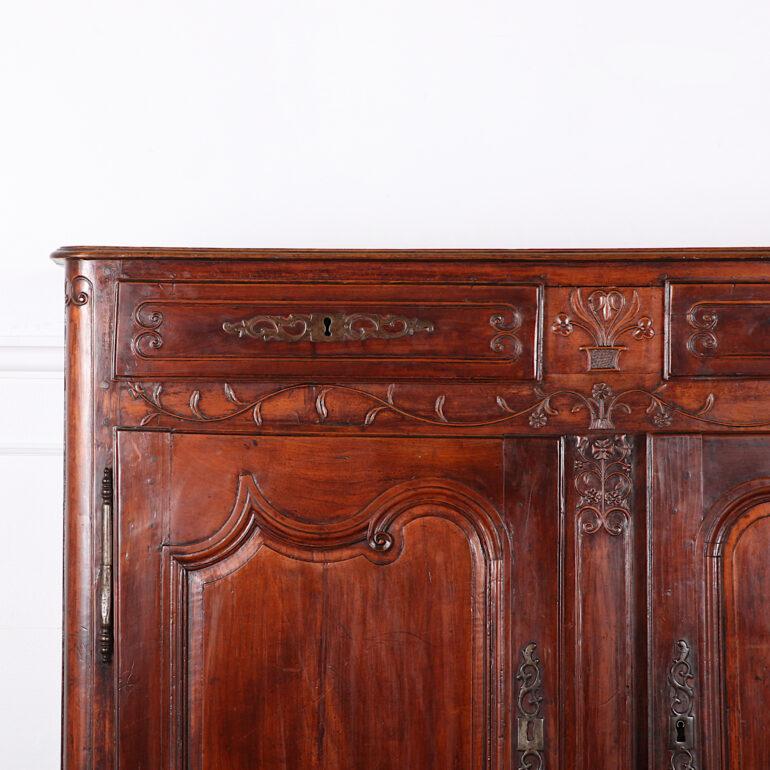 18th Century French Carved Cherry Louis XV Style Buffet 1