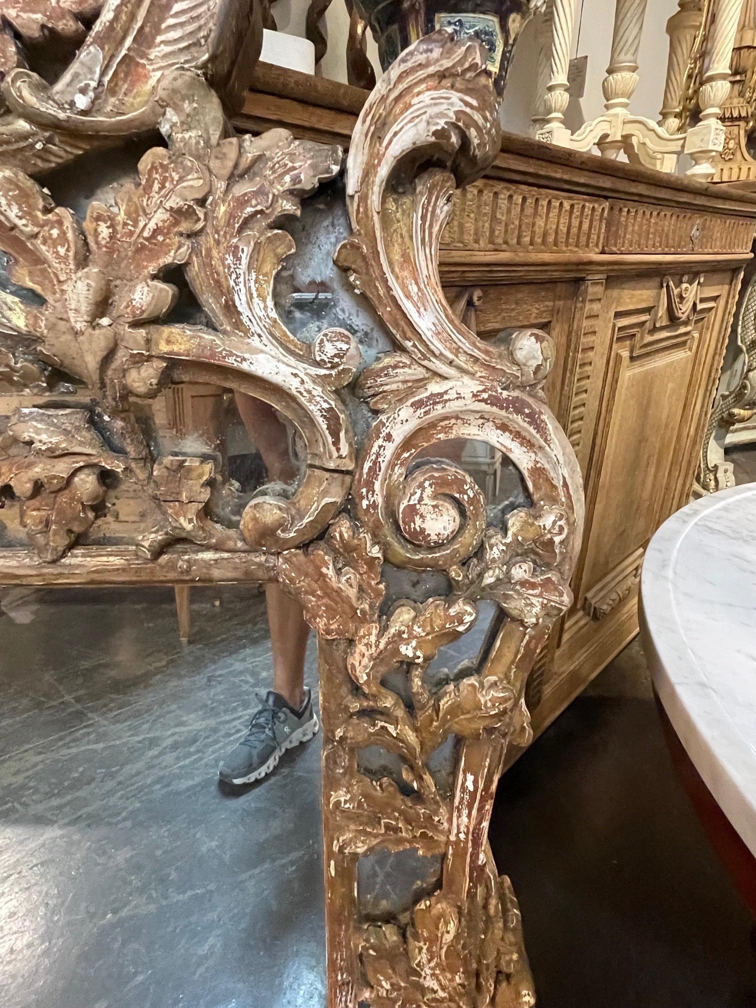 18th Century and Earlier 18th Century French Carved Mirror