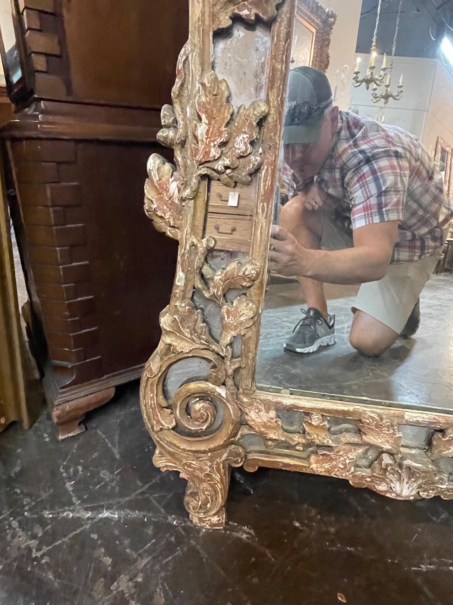 18th Century French Carved Mirror 1