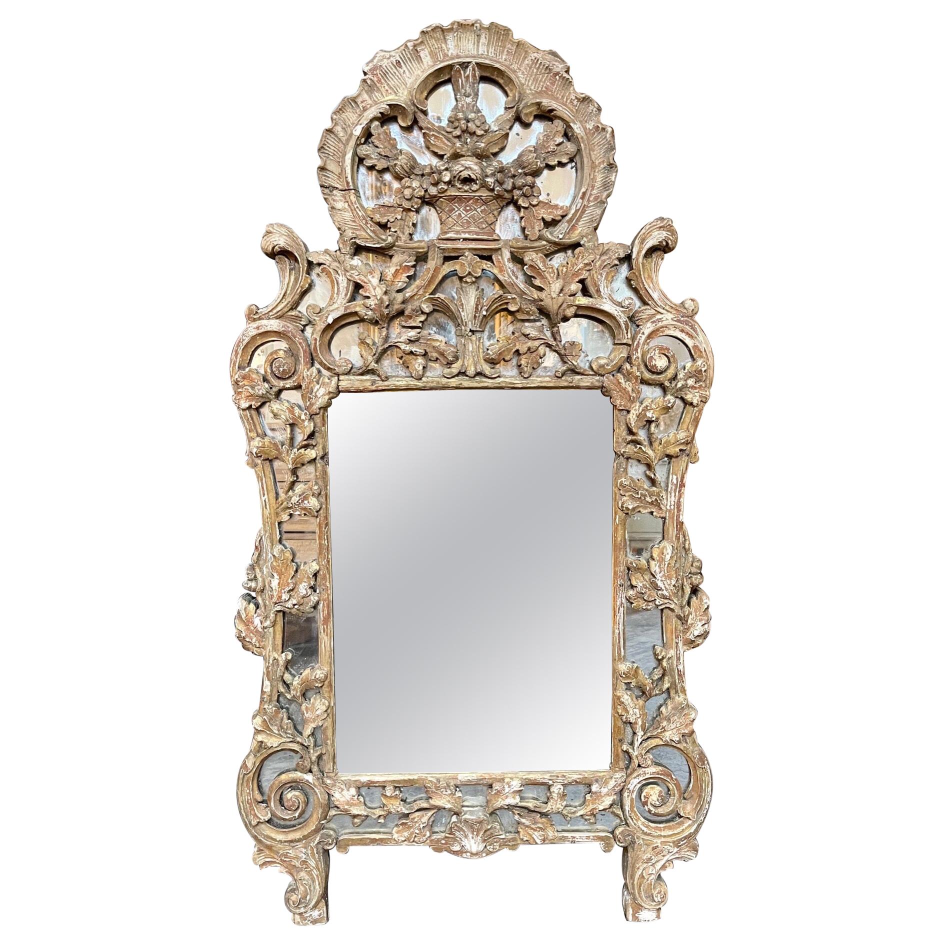 18th Century French Carved Mirror