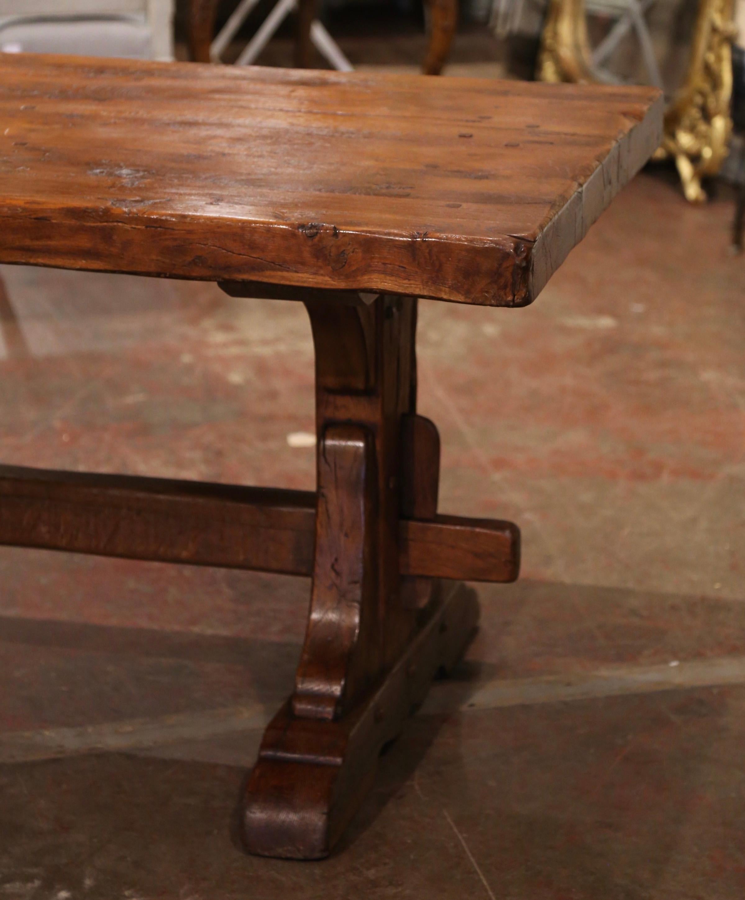 18th Century French Carved Oak Farm Trestle Table from Normandy 2