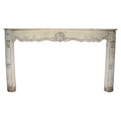 18th Century French Carved Oak Fire Mantel