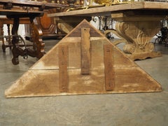18th Century French Carved Oak Overdoor Pediment with Winged Cherub