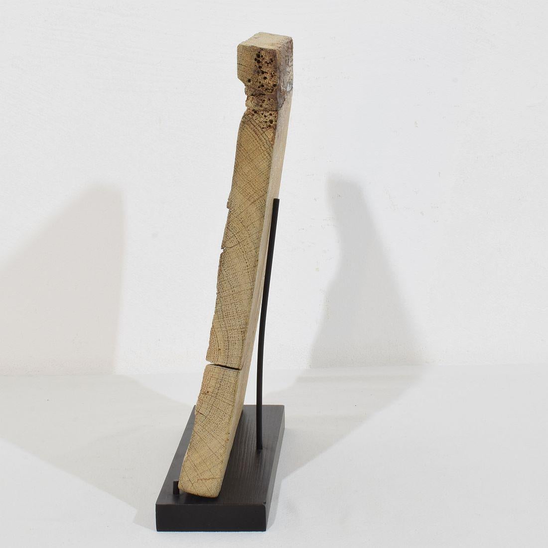 18th Century and Earlier 18th Century French Carved Oak Panel Depicting An Angel On An Acanthus Curl For Sale