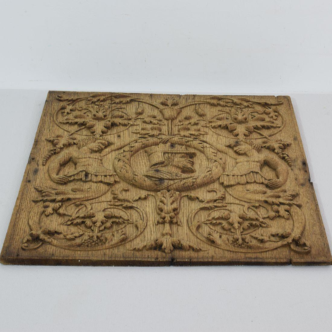 18th Century French Carved Oak Panel 5