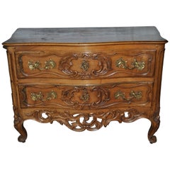 Used 18th Century French Carved Walnut Chest of Drawers