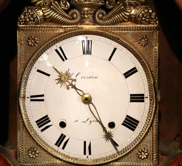 18th Century French Carved Walnut Grandfather Clock from Lyon at 1stDibs