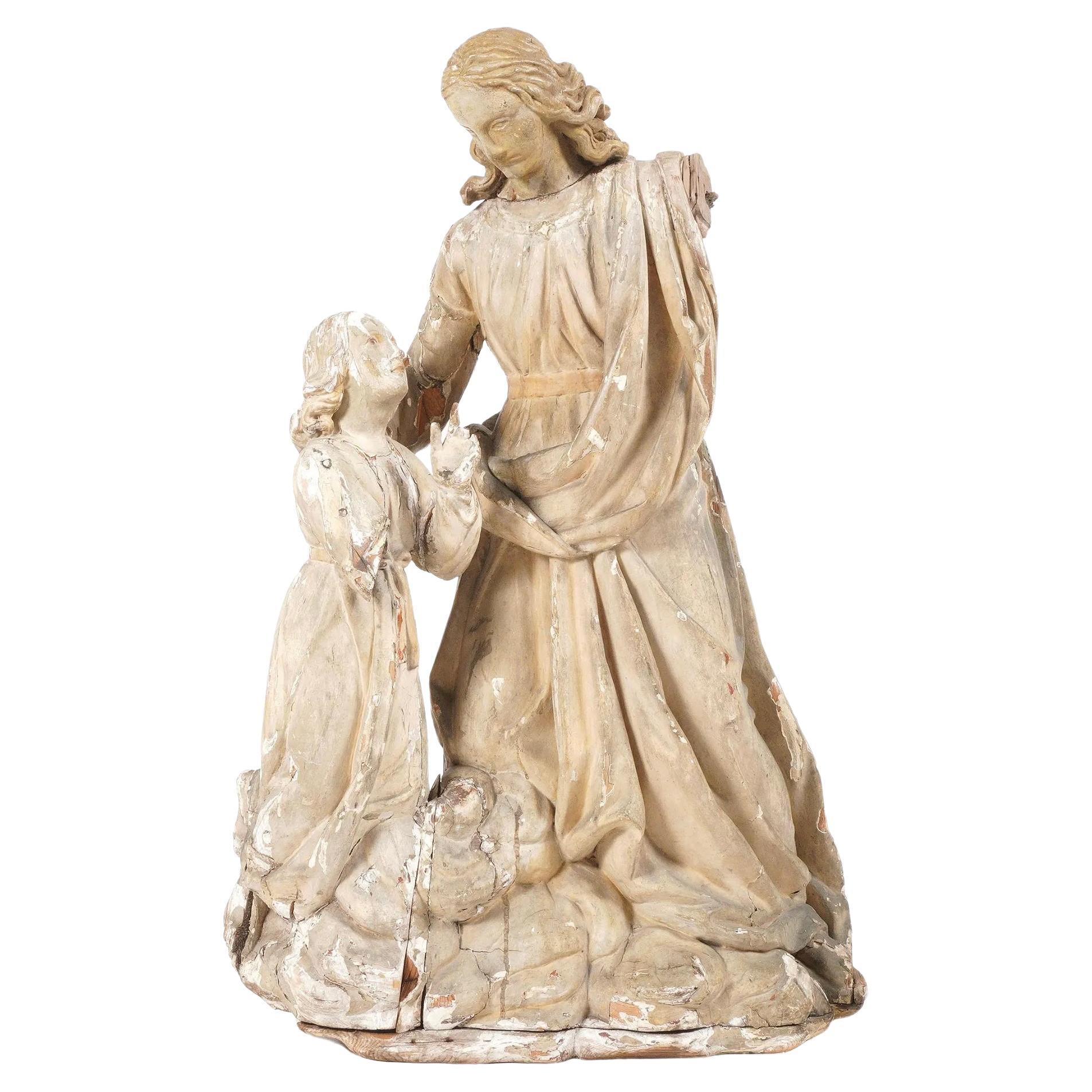 18th Century, French Carved Wood Sculpture