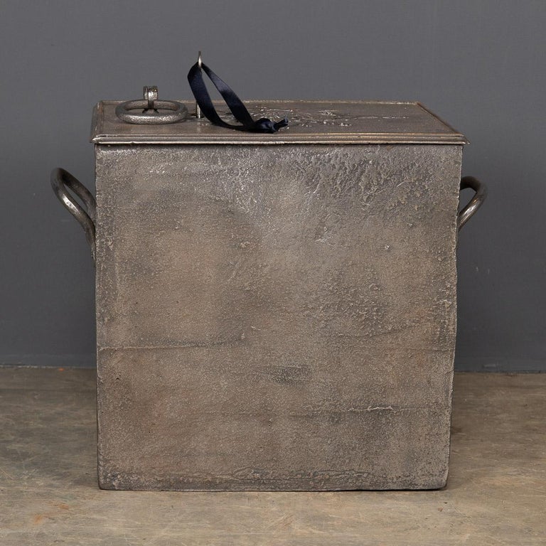 18th Century French Cast Iron Bound Strong Box, c.1740 For Sale 1