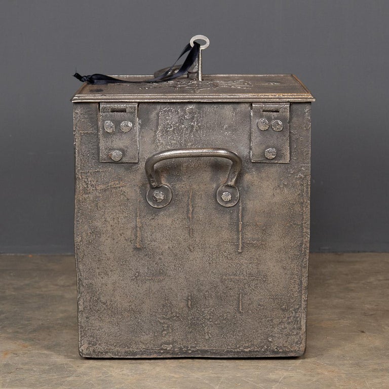 18th Century French Cast Iron Bound Strong Box, c.1740 For Sale 2
