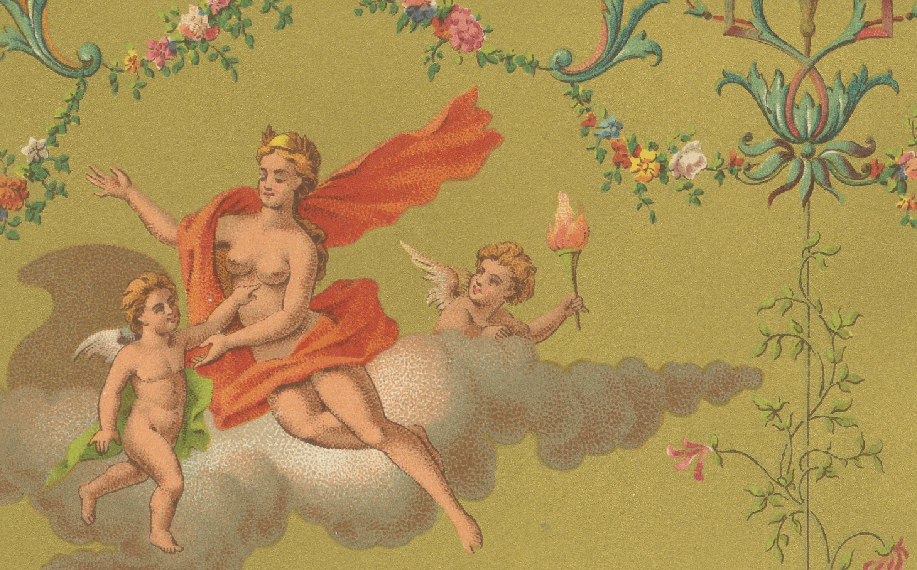 Plafonds français du XVIIIe siècle - Fresque néoclassique et grotesques, planche X en vente 1