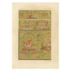 Plafonds français du XVIIIe siècle - Fresque néoclassique et grotesques, planche X