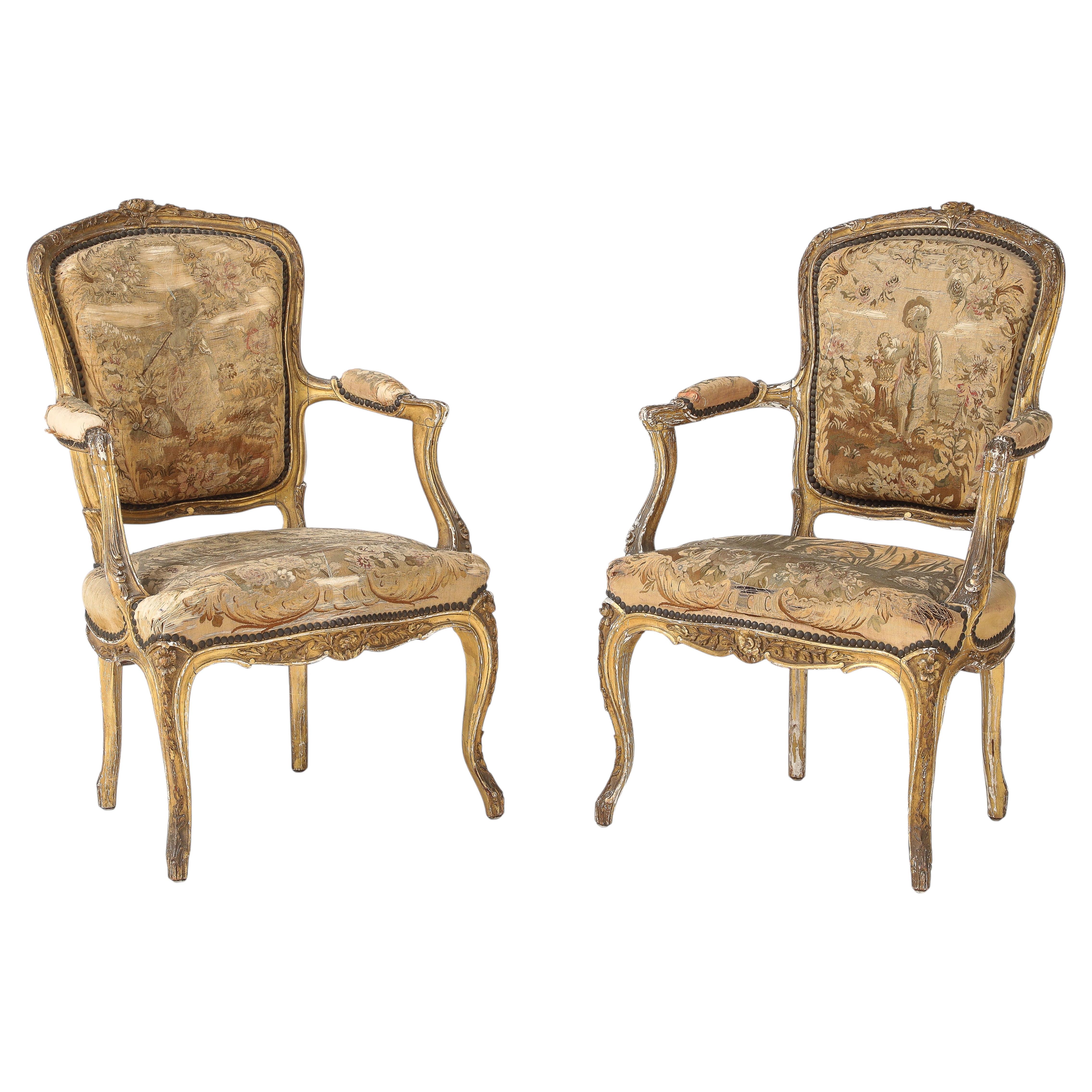 18th Century French Chateau Fauteuils