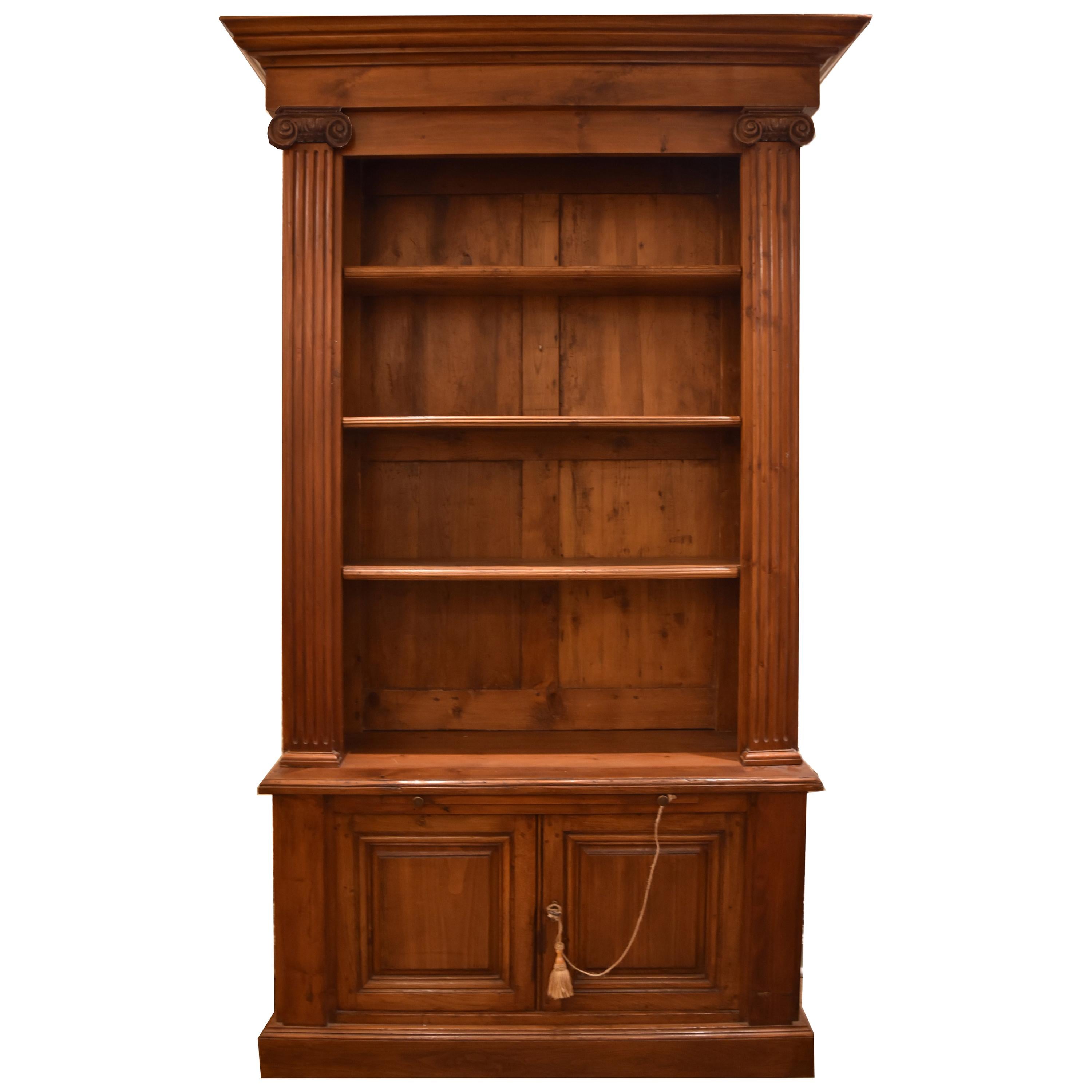 18th Century French Cherry Bibliotheque or Bookcase For Sale