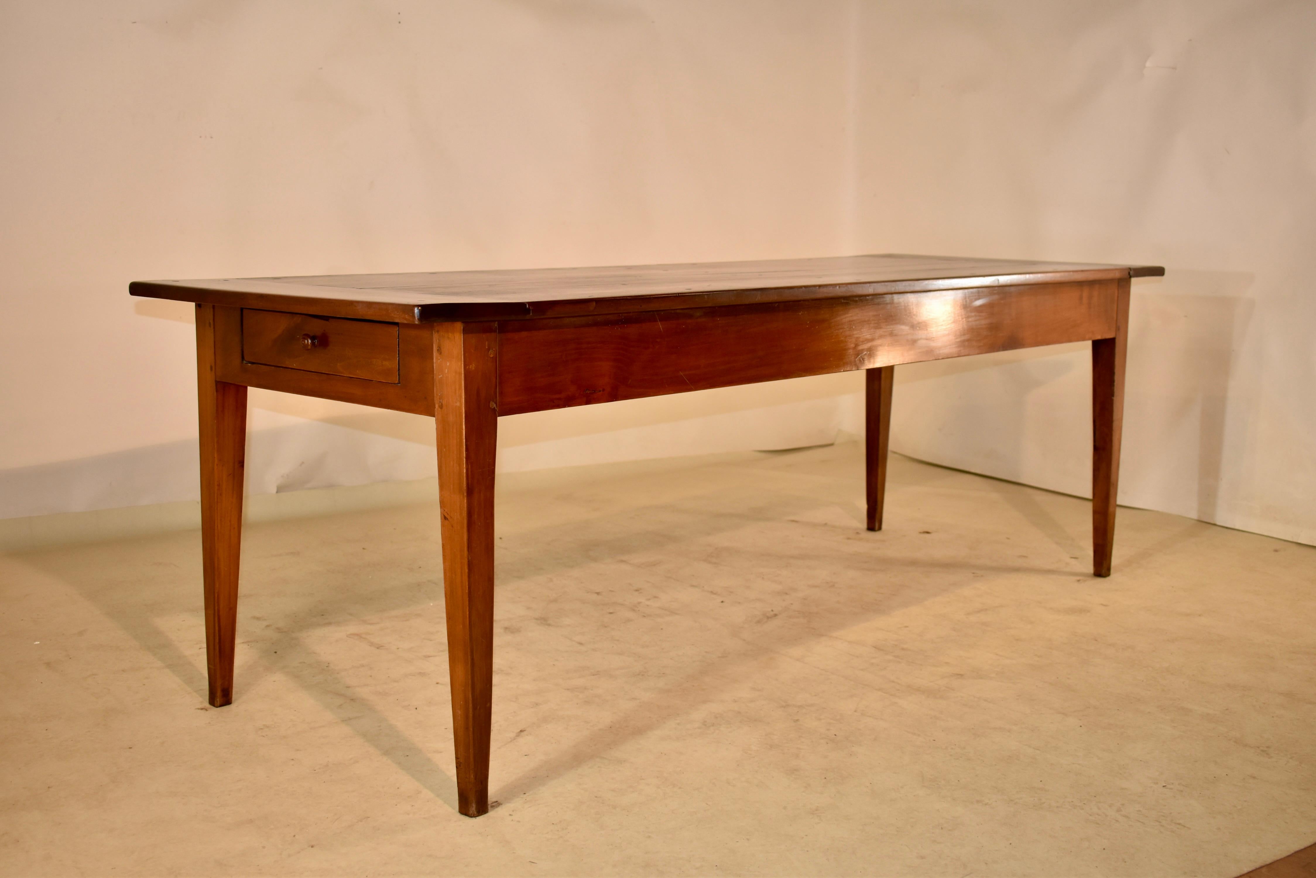 18th Century French Cherry Farm Table For Sale 7