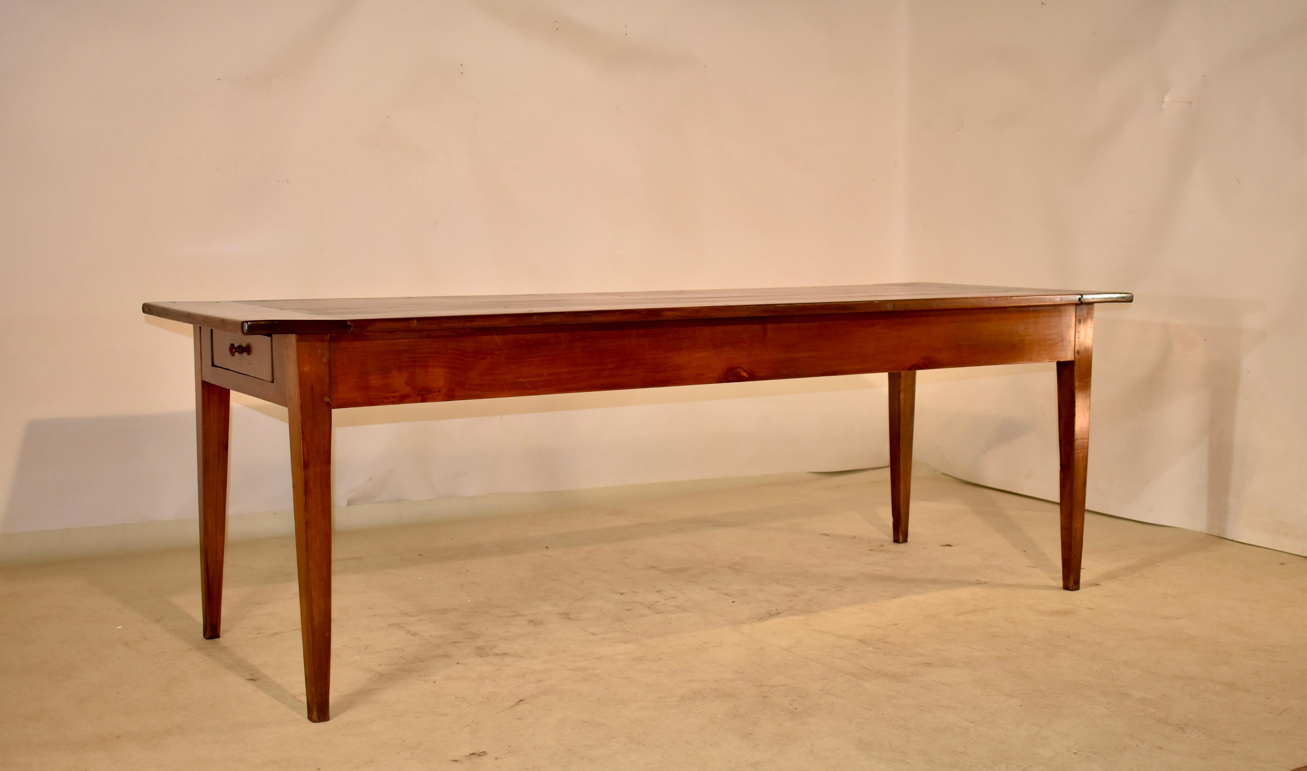 18th Century French Cherry Farm Table In Good Condition For Sale In High Point, NC