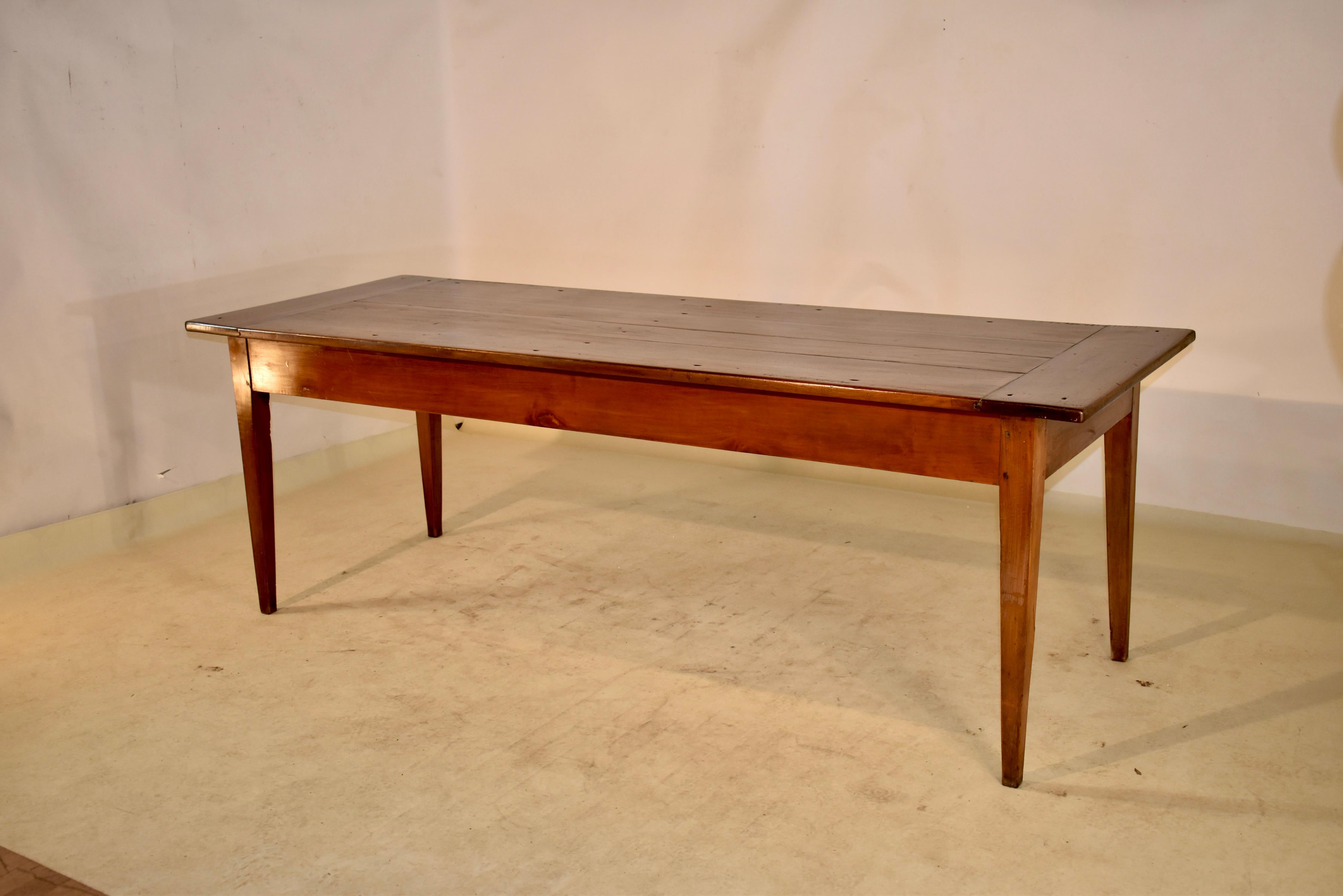 18th Century French Cherry Farm Table For Sale 1