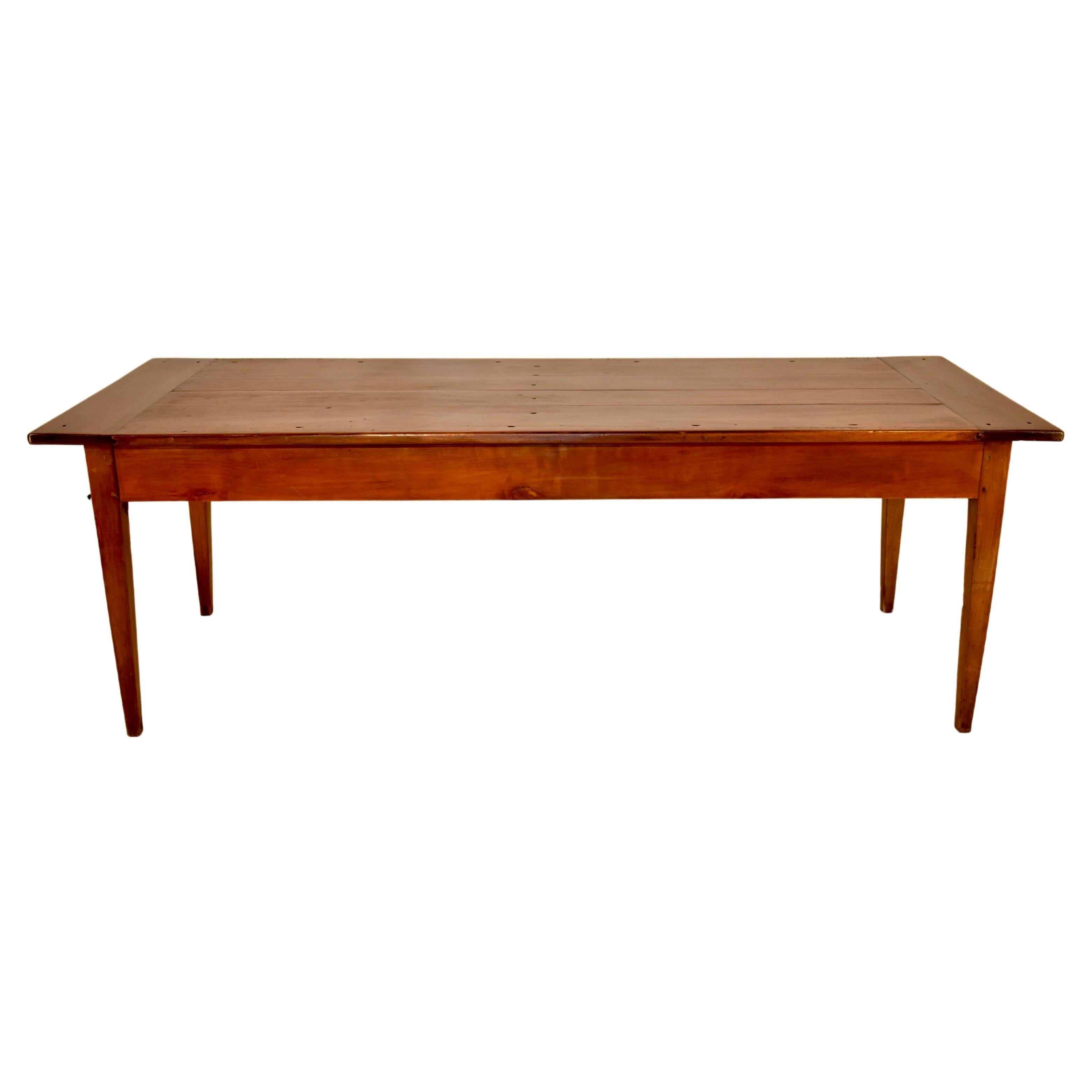 18th Century French Cherry Farm Table For Sale
