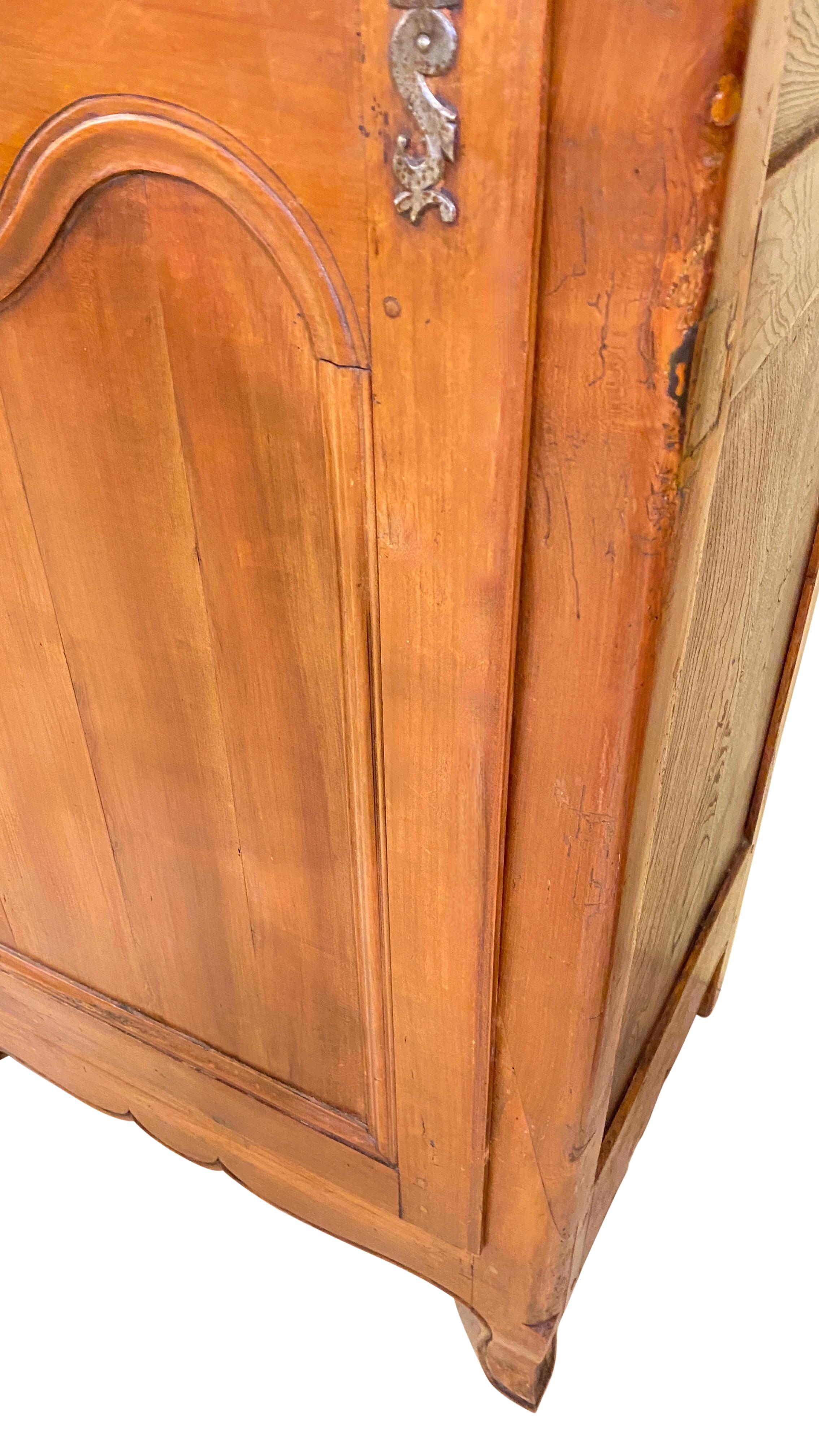 18th Century French Cherry Wood Bonnetiere Hat Cabinet For Sale 6