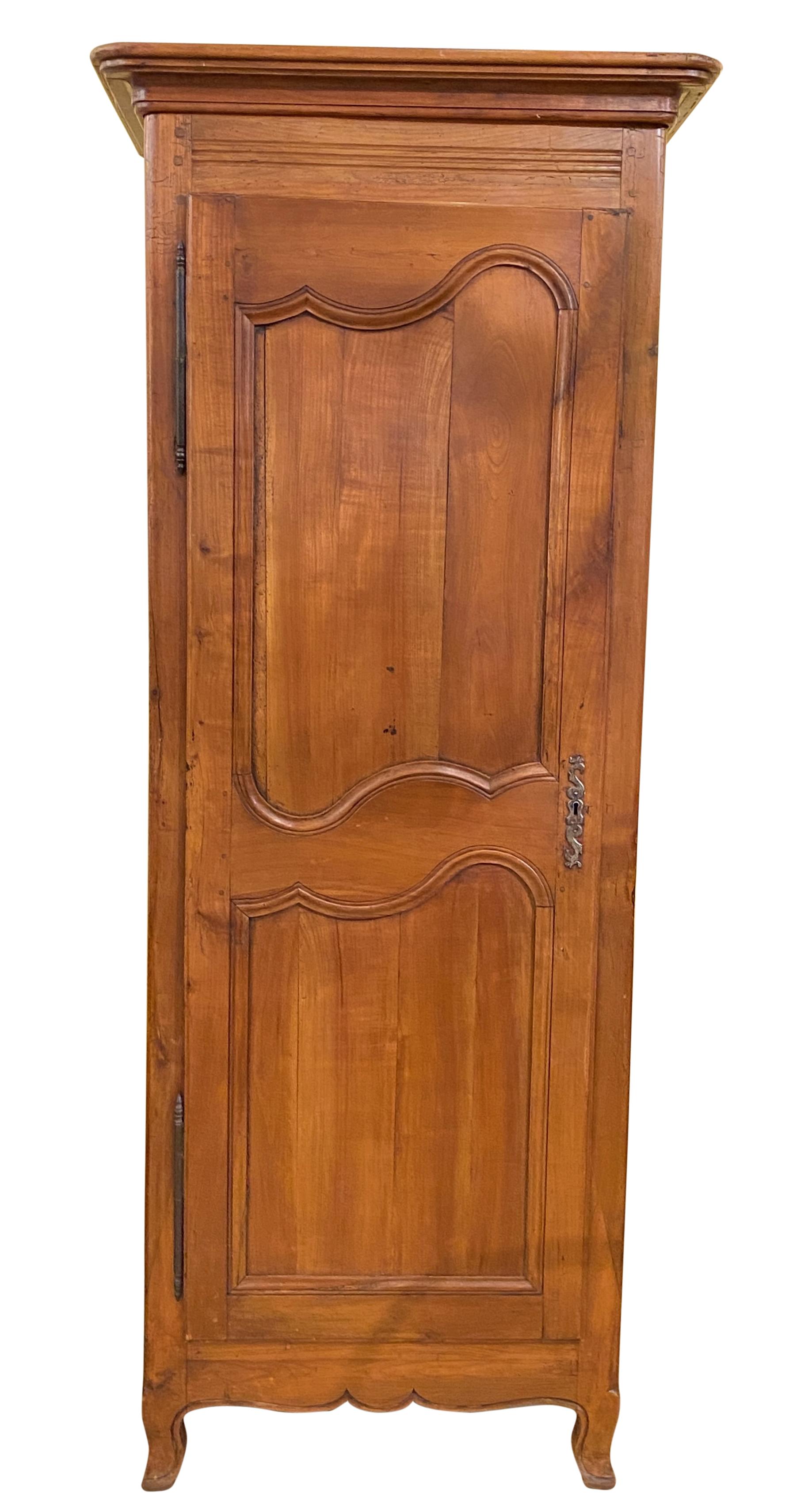 French Provincial 18th Century French Cherry Wood Bonnetiere Hat Cabinet For Sale