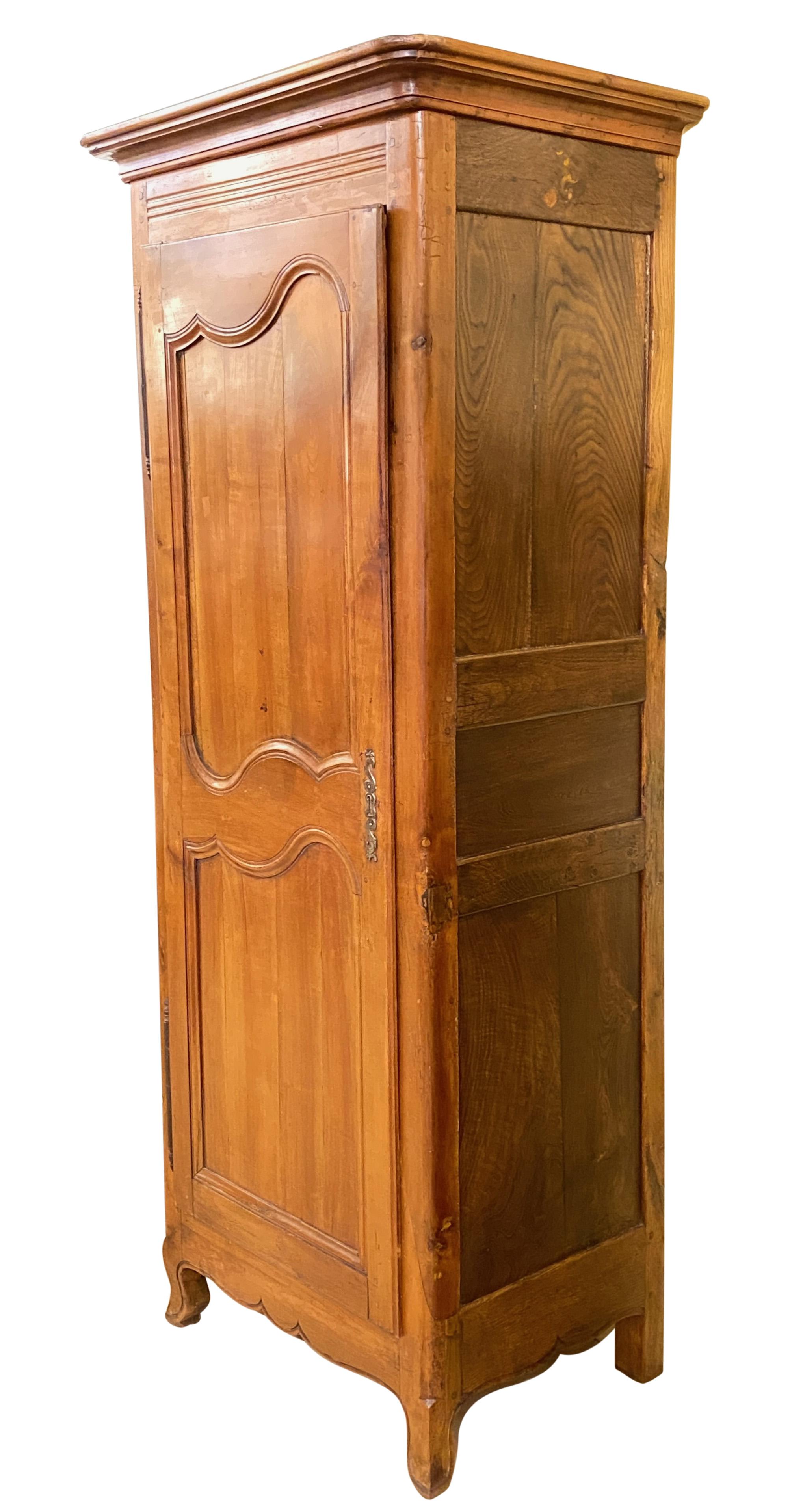 18th Century and Earlier 18th Century French Cherry Wood Bonnetiere Hat Cabinet For Sale