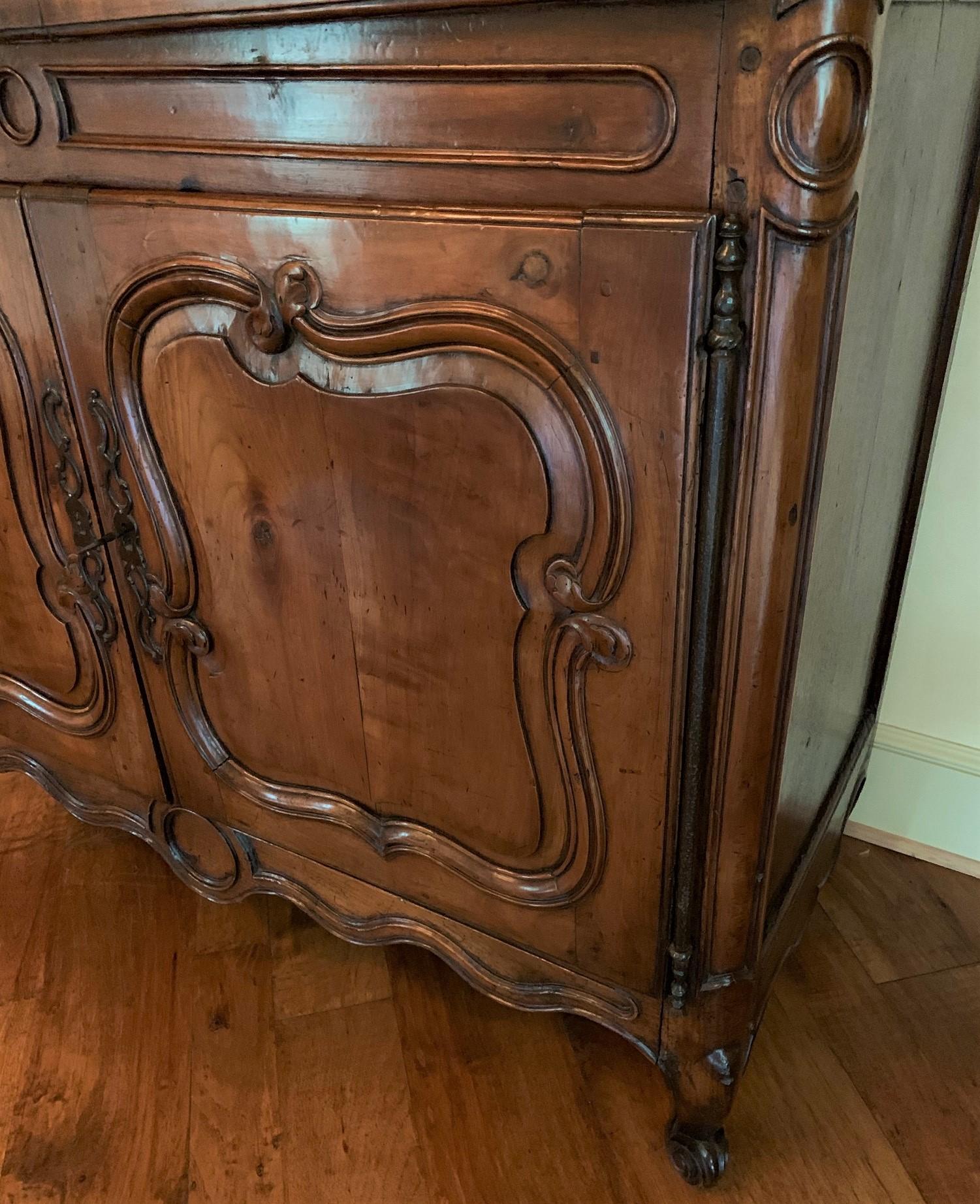 18th Century French Cherrywood Armoire In Good Condition In Dallas, TX