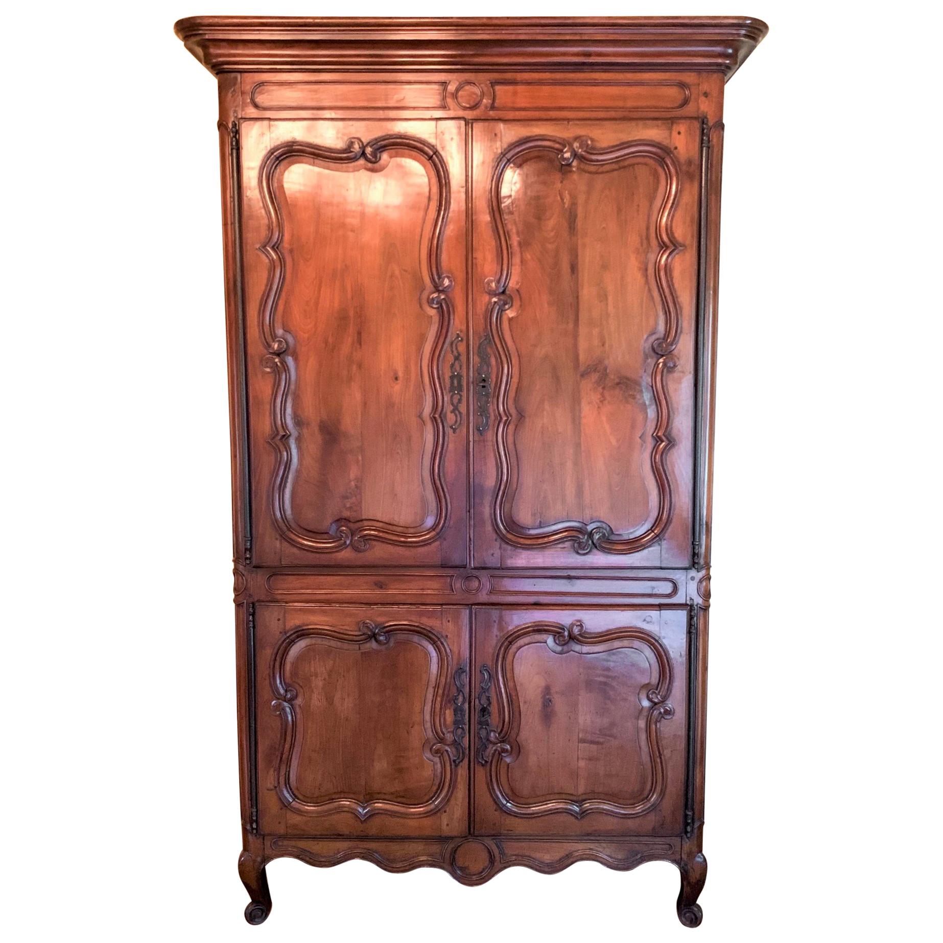 18th Century French Cherrywood Armoire