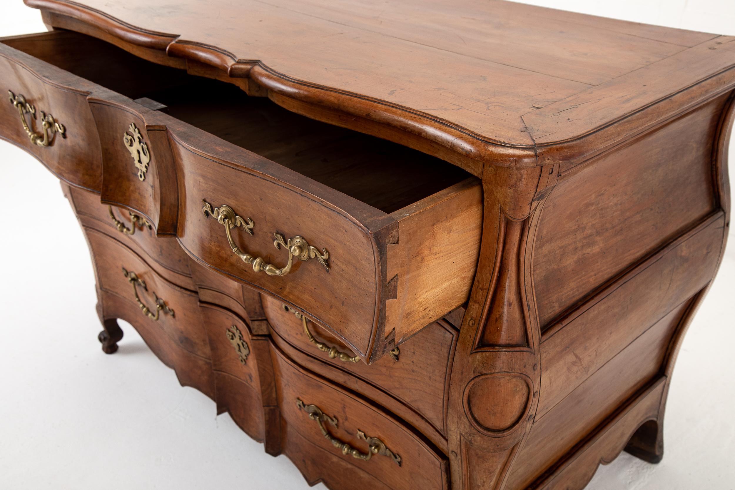 18th Century French Cherrywood Bombe Commode For Sale 2