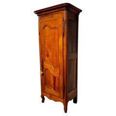 18th Century French Cherrywood Bonnetiere Armoire Cabinet, Circa 1750