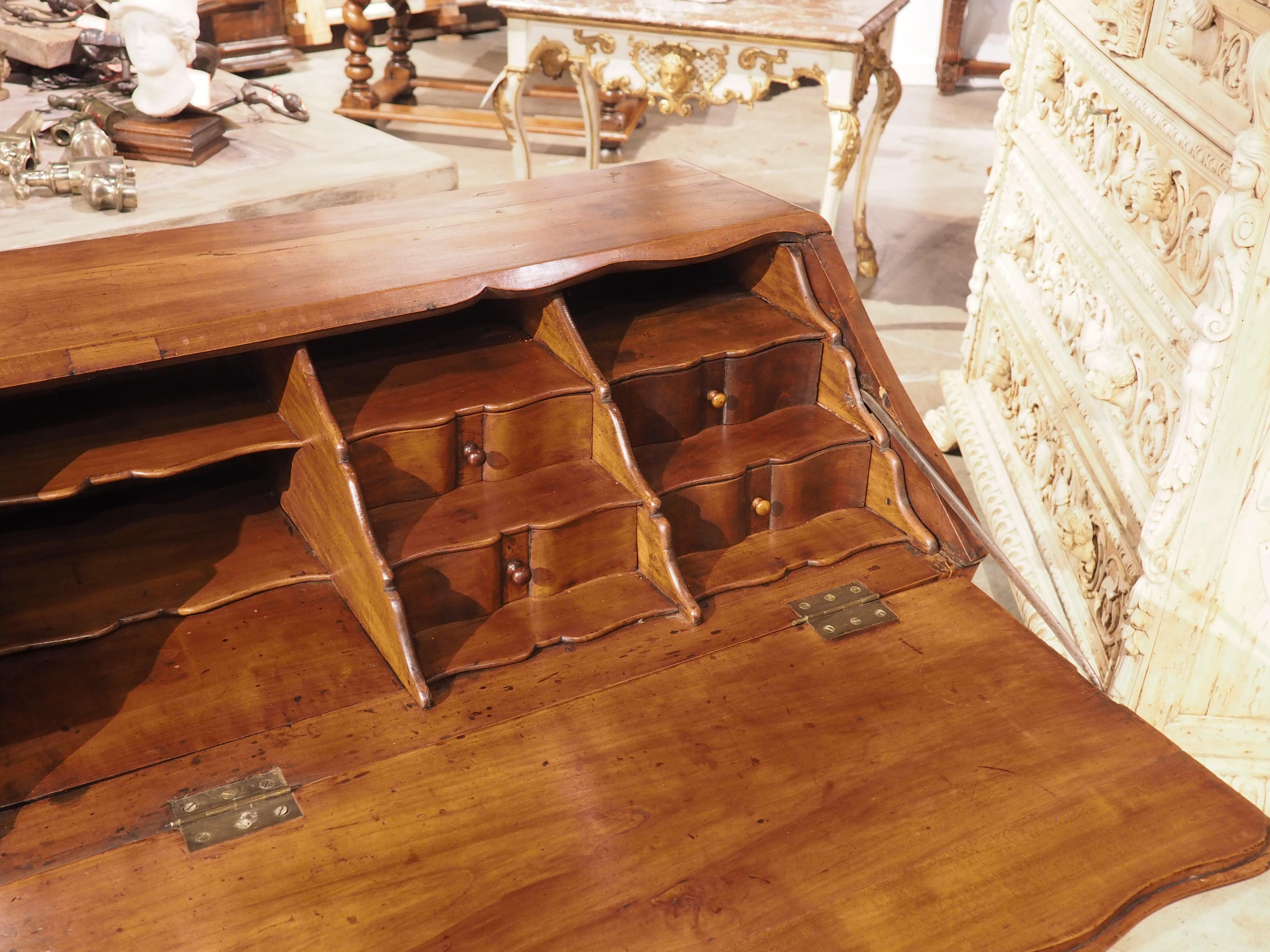 18th Century French Cherrywood 'Bureau de Pente' Slant Top Writing Desk For Sale 11