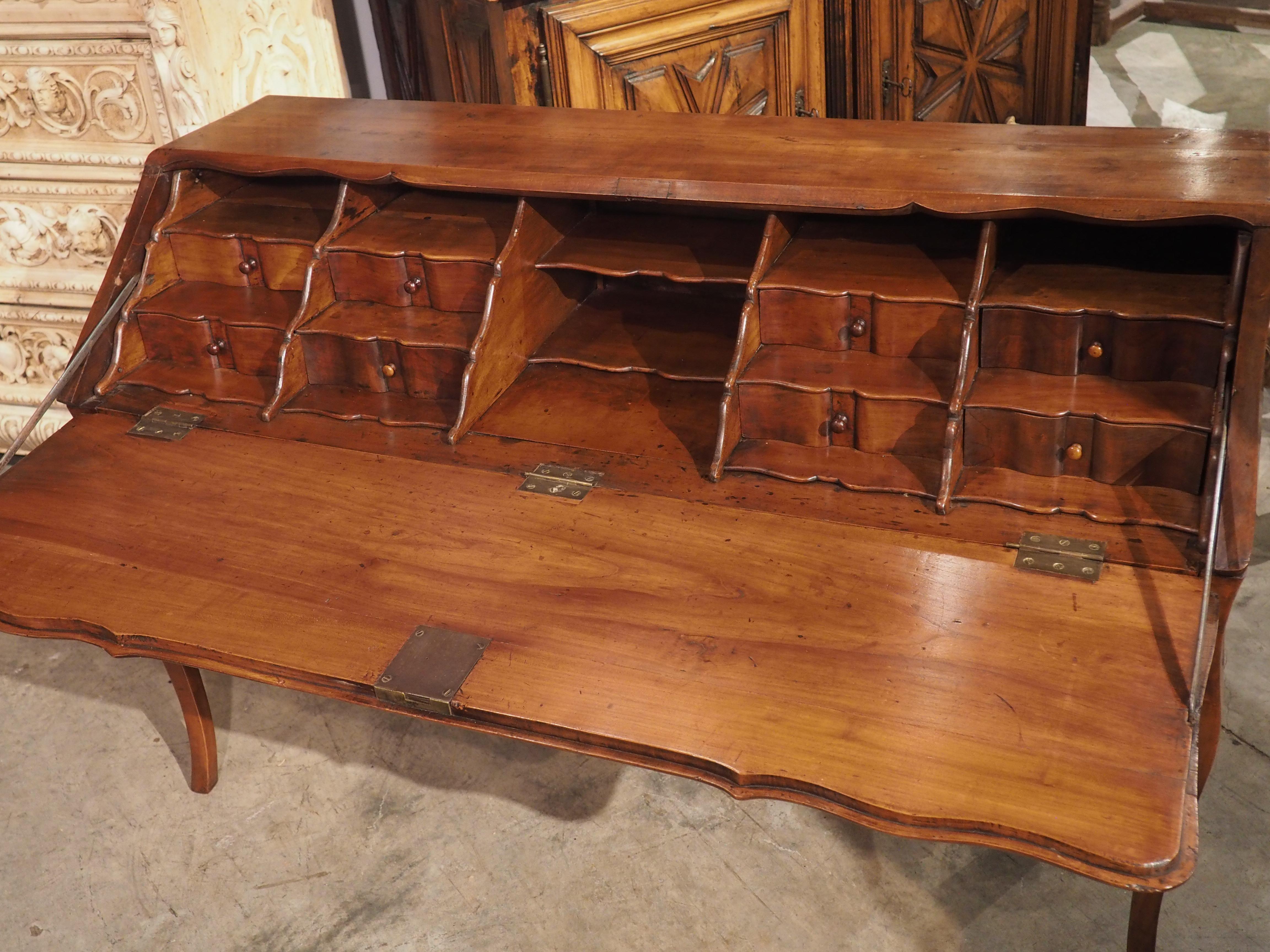 18th Century French Cherrywood 'Bureau de Pente' Slant Top Writing Desk For Sale 3