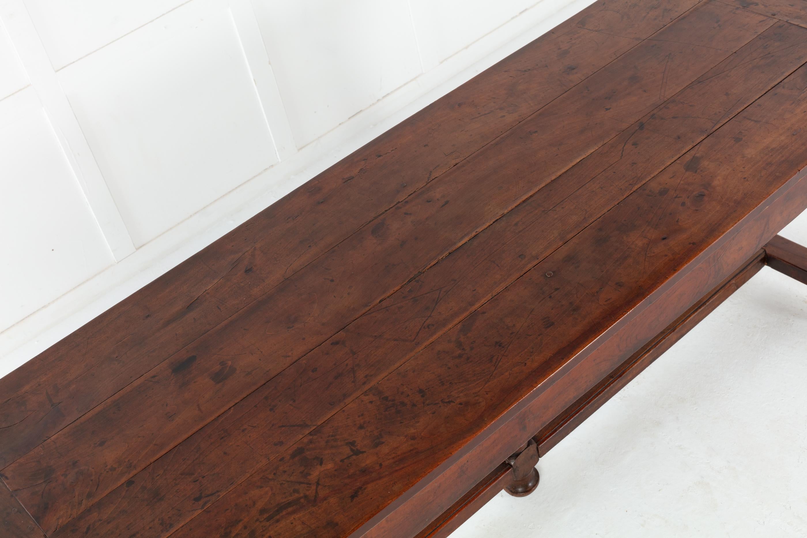 18th Century and Earlier 18th Century French Cherrywood Dining Table For Sale