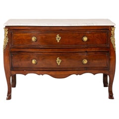18th Century French Cherrywood Serpentine Commode